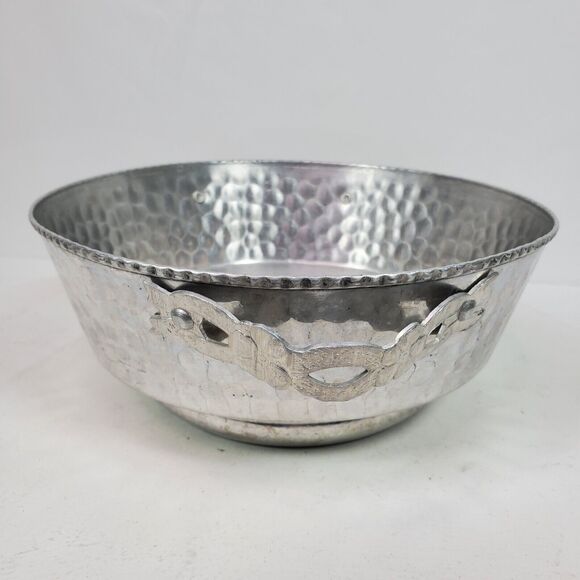 Vintage Nasco Hammered Aluminum Bowl 8 Inch Italy - Picture 4 of 7
